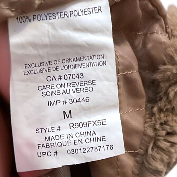 JOLT Faux Fur Coat Sz M Brown Wide Sleeve Pocket Roll Collar Butter Soft - Picture 8 of 10